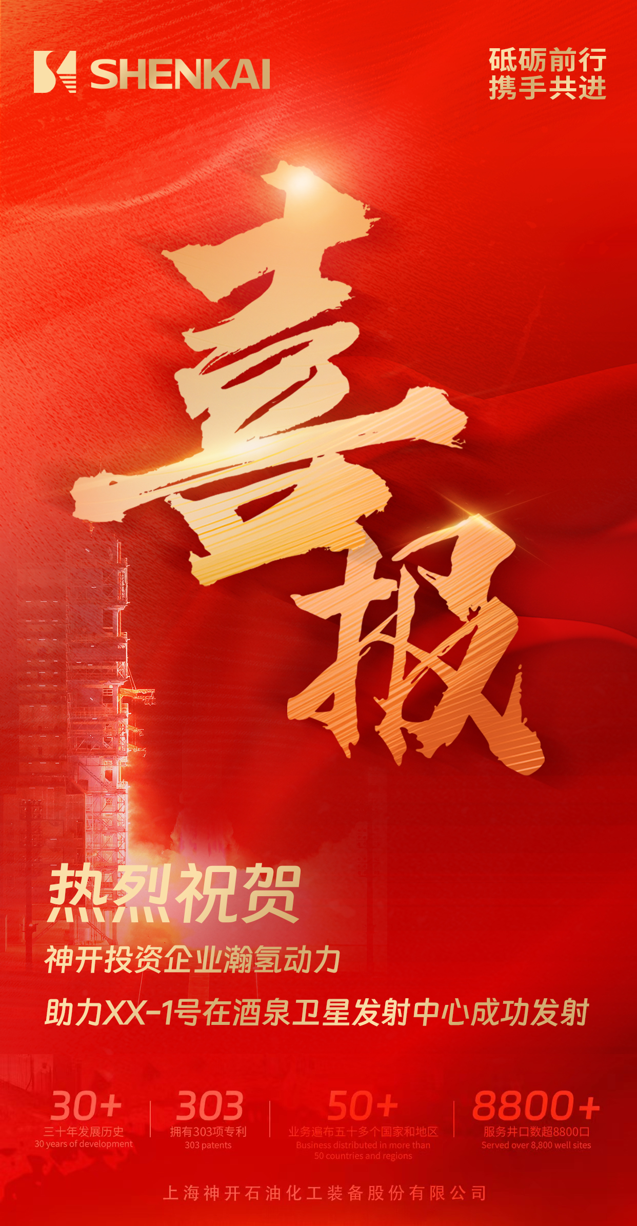 喜報(bào)！神開投資企業(yè)瀚氫動(dòng)力助力XX-1號在酒泉衛(wèi)星發(fā)射中心成功發(fā)射(圖1)